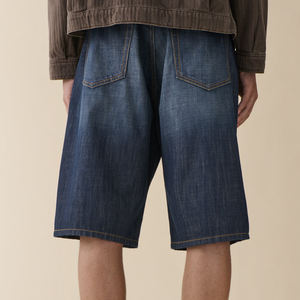 Pantalones Cortos de Mezclilla Azules para Hombre, Corte Moderno, Diseño Clásico de Cinco Bolsillos, Ropa para Uso en Exteriores, Estilo Veraniego a la Moda, Venta al Por Mayor - Product Image 6