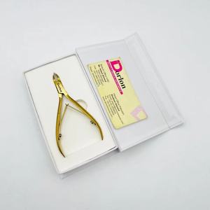 Wholesale Professional Salon Nail <b>Tools</b> Cuticle Remover Nail Nipper Stainless Steel Cutter Plasma Gold Manicure Spring Scissors - Product Image 4