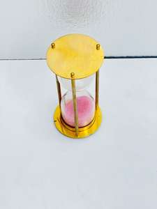 Reloj de Arena 3D de Latón de 6 Pulgadas |   Pie Decorativo Vintage para Mesa de Graduación - Product Image 3