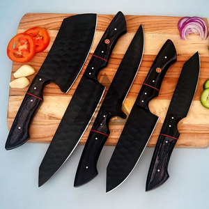 New Style Heavy Duty Handmade 67-Layer Damascus Chef <b>Knives</b> <b>Set</b> with Wood Handles Custom Color & Size - Product Image 2