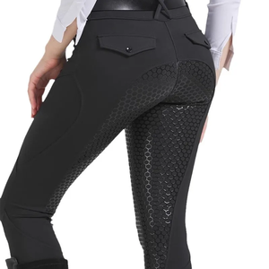 Pantalones de equitación para mujer, pantalones de montar de asiento completo, mallas ecuestres para entrenamiento, ropa deportiva para exteriores, equipamiento de caballero - Product Image 1