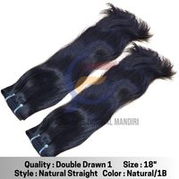 Extensiones de Cabello Humano Remy 100% de Doble Trama y Doble Extracción, Premium, de Longitud Completa, Paquetes Superior e Inferior, Color Natural, Suaves