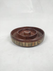 Bol de service rond en bois d'acacia, couleur naturelle, vaisselle, articles de cuisine, usage domestique et hôtelier, bols en bois pour table, en provenance d'Inde, en solde - Product Image 3