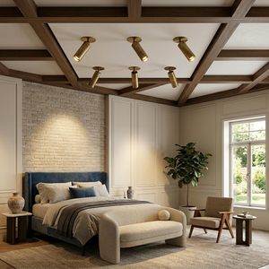 Mid Century Modern Brass Wall <b>Sconce</b> – Adjustable Spotlight Flush Mount <b>Light</b>, Solid Brass Vintage Wall & Ceiling Lamp for Bedro - Product Image 5
