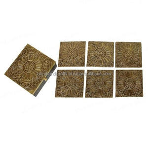 Posavasos de madera de acacia, diseño cuadrado de múltiples tamaños y posavasos, almohadillas para tazas de té y café, esteras de madera lisas en blanco - Product Image 5