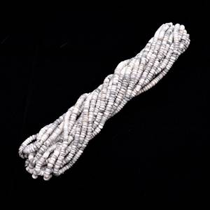 Cuentas de piedra natural de howlita lisa en forma de neumático Heishi de 4,5 mm, cuentas de piedra blanca de 16 pulgadas para la fabricación de joyas, manualidades y bricolaje. - Product Image 4