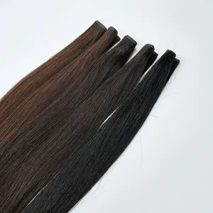 Cheveux humains indiens longs et raides, couleur personnalisable, cheveux Remy, densité 100%, base en soie, ensemble complet à clipser pour la tête entière - Product Image 1