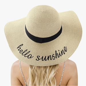 Premium Panama Style <b>Floppy</b> Straw <b>Hat</b> with Ribbon & Rope Unisex Summer Sun <b>Hat</b> Custom Logo OEM Factory Direct Wholesale Supplier - Product Image 4
