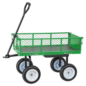 500 LBS Heavy Duty <b>Garden</b> Cart with Seat Rolling Steel Work <b>Stool</b> and Tool Tray Foldable Design for Gardening - Product Image 1