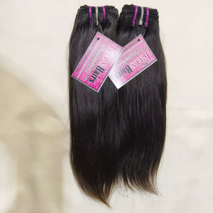 Extensiones de Cabello Humano Virgen Liso Sin Caída, 100% Cutícula Alineada, Cabello Indio Virgen de un Solo Donante - Product Image 1