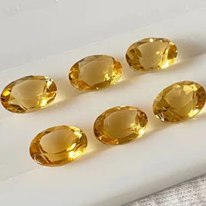 Piedra preciosa suelta de citrino natural facetada de corte ovalado de 10x8 mm - Gemas de citrino de alta calidad con tonos profundos para la elaboración de joyería - Product Image 1