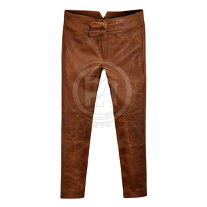 Customized Top Design High Quality Men Leather Pants Men Winter Wear Outdoor Leather Pants - Product Image 3