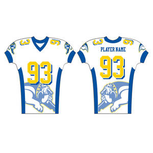 Tenues de football américain personnalisées par sublimation pour équipes, uniformes de qualité pour joueurs jeunes avec lettres et numéros brodés - Product Image 2