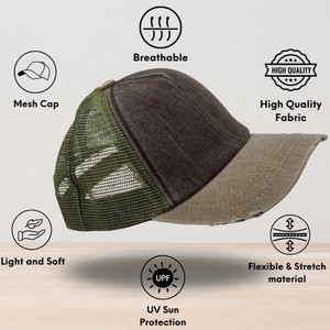 Casquette Trucker en Maille Bicolore à 6 Panneaux Réglable pour Adultes – Style Décontracté Printemps-Été Unisexe – Nouvelles Casquettes Trucker OEM - Product Image 6