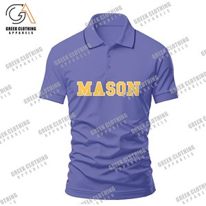 Nouveau design respirant anti-plis pour hommes, chemises 100 % coton, imprimées par transfert thermique, polos de golf tricotés à manches courtes - Product Image 4