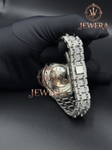 Mens Hip Hop Moissanite Diamond Watch Luxury Jewelry Accessory for Weddings Parties Festivals and Daily Styling for Sale - Product Image 4