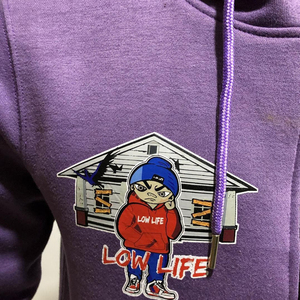 Sudadera con capucha de calle para hombre, con cremallera completa, transpirable, de secado rápido, forro polar grueso, con estampado gráfico y logotipo personalizado - Product Image 6