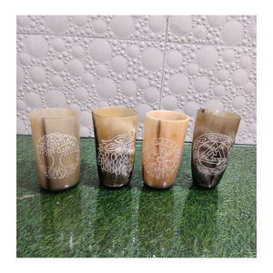 Verres à boire en corne de buffle naturelle, style Viking, artisanat écologique, technique de sculpture, haute qualité - Product Image 4
