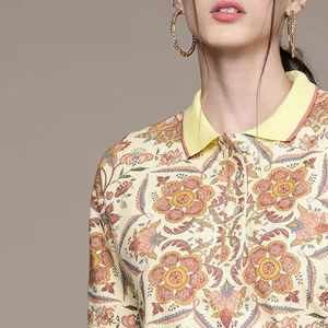 Polo de mujer de algodón suave, cómodo, de manga corta, informal, transpirable, con cuello clásico para uso diario. - Product Image 6