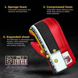 Gants de boxe en cuir PU Farabi en gros, gants d'entraînement d'arts martiaux à doigts entiers avec fermeture auto-agrippante, équipement de combat couleur unie pour MMA et boxe - Product Image 2