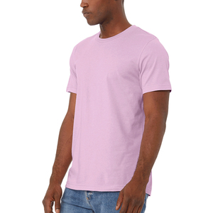 Fabricants de t-shirts OEM, logo personnalisé sur le devant, t-shirt en tricot uni pour homme, manches courtes, col rond, décontracté, respirant, séchage rapide, coupe ajustée - Product Image 4
