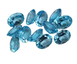 Eerlijke Topaz Zwitserse Blauwe 10X12Mm Ovale Gesneden Gefacetteerde Vorm Losse Kostbare Natuurlijke Edelsteen Voor Het Maken Van Alle Soorten Elegante Sieraden