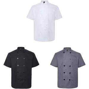 Paquete de 3 chaquetas de chef 2025 para hombres y mujeres, delantales de manga larga para cocina y uso en hoteles, camisa de servicio de comida de tela tejida - Product Image 4