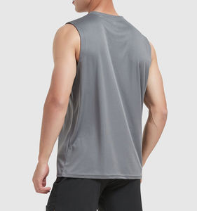Camiseta sin mangas de poliéster y spandex de secado rápido para senderismo al aire libre, transpirable, con protección UV, chaleco deportivo para pesca. - Product Image 4