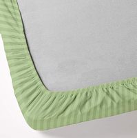 Parure de draps de luxe tissée de qualité hôtelière, 4 pièces, 300 fils, 100 % polyester satiné à rayures, respirante, durable, toutes saisons