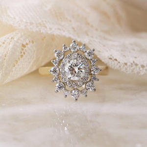 IGI/GIA Lab Grown Cut Diamond Vintage 14K Oro amarillo Unisex Boda/Aniversario/Anillo de fiesta para anillos finos de compromiso - Product Image 1