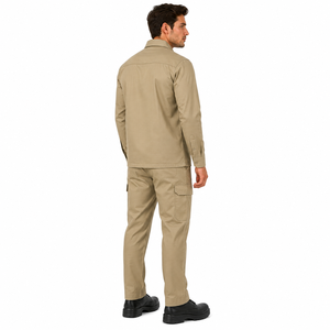 Custom Men Industrial Uniform Long Sleeve Work <b>Shirt</b> Cargo Pants Set Heavy Duty Construction Worker Safety Industrial Uniform - Product Image 6