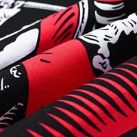 Op maat gemaakte vierkante zijden satijnen bandana hoofdsjaal met dieren geometrisch & cartoon strikken design digitale print multifunctioneel voor heren