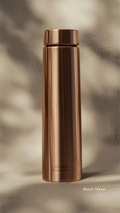 ขวดน้ำทองแดงแท้ทรงคลาสสิกจาก PERFECT ENTERPRISES ฝาปิดกันรั่ว เป็นมิตรกับสิ่งแวดล้อม ใช้ซ้ำได้ ความจุขนาดใหญ่ เหมาะสำหรับการเดินทางและออกกำลังกาย - Product Image 6