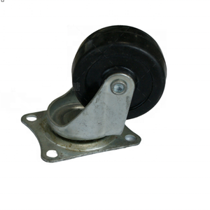 3 pouces 4 pouces 5 pouces Roulettes pivotantes industrielles en caoutchouc noir avec frein 3 ''Roues pivotantes robustes en caoutchouc Ruedas - Product Image 6