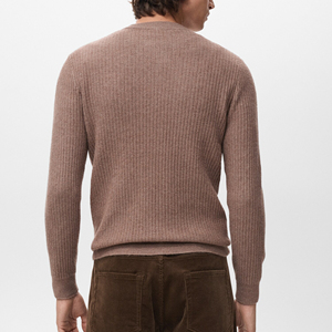 Stylish Men Knitted Sweater 100% Cotton Warm Breathable Quick Dry Anti-Wrinkle Durable Comfortable Winter Front Customizable - Product Image 4
