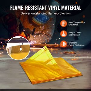 Professionale 6 'X 8' schermo per tenda industriale per saldatura industriale rotella girevole 4 in vinile resistente alla fiamma (2 forniture per saldatura - Product Image 4