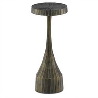 Mesa de Centro Redonda Moderna de Madera de Mango Maciza con Base de Pedestal, Acabado en Nogal, Altura Ajustable, Mueble Ecológico para Sala de Estar
