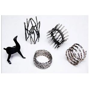 Juego de Anillos Decorativos para Servilletas de Aluminio, Diseño Moderno de Hoja Dorada, Ecológicos, Venta al por Mayor, Decoración para Mesa de Boda y Navidad - Product Image 4