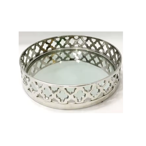 Plato de Servir Redondo Moderno de Metal Martillado, Bandeja de Servir Artesanal de Metal Hecha a Mano, Bandeja de Servir Decorativa de Metal al por Mayor - Product Image 6