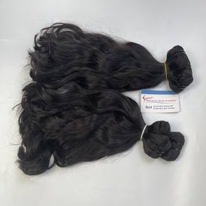 Extensiones de cabello humano de trama negra ondulada natural grande en stock sin trama trenzada humana - Product Image 4
