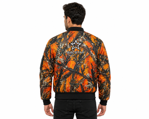 เสื้อแจ็คเก็ตบอมเบอร์สตรีทแวร์แบบสั่งทำ OEM ผ้าโพลีเอสเตอร์พิมพ์ลายแบบ Sublimation เต็มตัว ผู้ผลิตเสื้อแจ็คเก็ตลายพรางป่า จัดจำหน่ายจากโรงงาน - Product Image 2