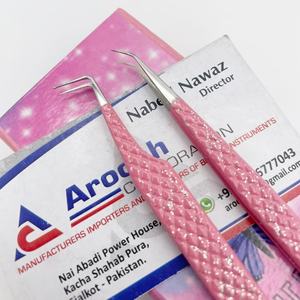 ที่หนีบขนตาตุ๊กตาทำจากสแตนเลสที่สวยงามแวววาวสีชมพูสีขาว90 45องศาเป็นมิตรต่อสิ่งแวดล้อม - Product Image 2