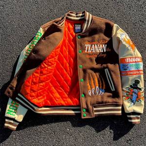 Blouson Bomber de Baseball Homme Hiver Chaud avec Col Montant, Broderie Personnalisée de Logo, Nouvelle Collection, Vente en Gros Usine, Qualité Supérieure - Product Image 1