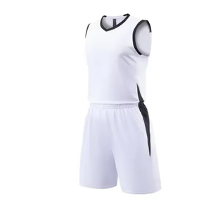 Ensembles d'uniformes de basketball imprimés numériquement de haute qualité, logo personnalisé, unisexe, sans manches, respirant, séchage rapide, polyester sans couture 100% - Product Image 6