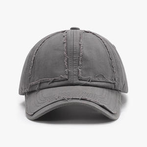 Utility Style Distressed Cotton Cap <b>Rugged</b> Wholesale Manufacturer Custom logo Retro Cap Adjustable Workwear Inspired Ripped Caps - Product Image 1