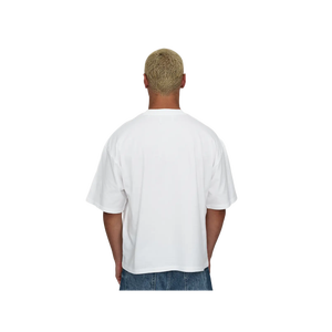 T-shirt en coton blanc pour homme, manches courtes, col rond, coupe classique, jersey décontracté, couleur unie - Product Image 2