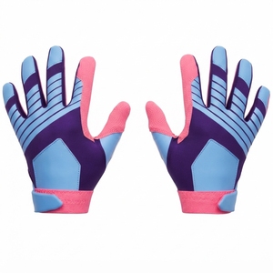 Gants de frappe ambidextres rose, violet, bleu, rembourrés, en spandex et nylon, fermeture auto-agrippante, entraînement, unisexe, adulte - Product Image 1