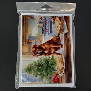 Dogue De Bordeaux Biscuits de Noël Fantaisiste A7 Cartes de Voeux Pack 8 Cartes de Note Vierges avec Enveloppes Taille 5x7 - Product Image 3