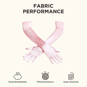 Guantes de Ópera Elegantes para Mujer, Ligeros, Largos hasta el Codo, para Vestidos de Noche, Actuaciones Escénicas y Eventos Formales - Product Image 4