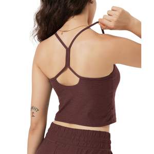 Top Corto para Mujer, Camisola con Tirantes Finos, Top Corto para Fitness y Yoga, Ropa de Gimnasio a la Moda, Fabricante OEM ODM Personalizado al por Mayor - Product Image 4
